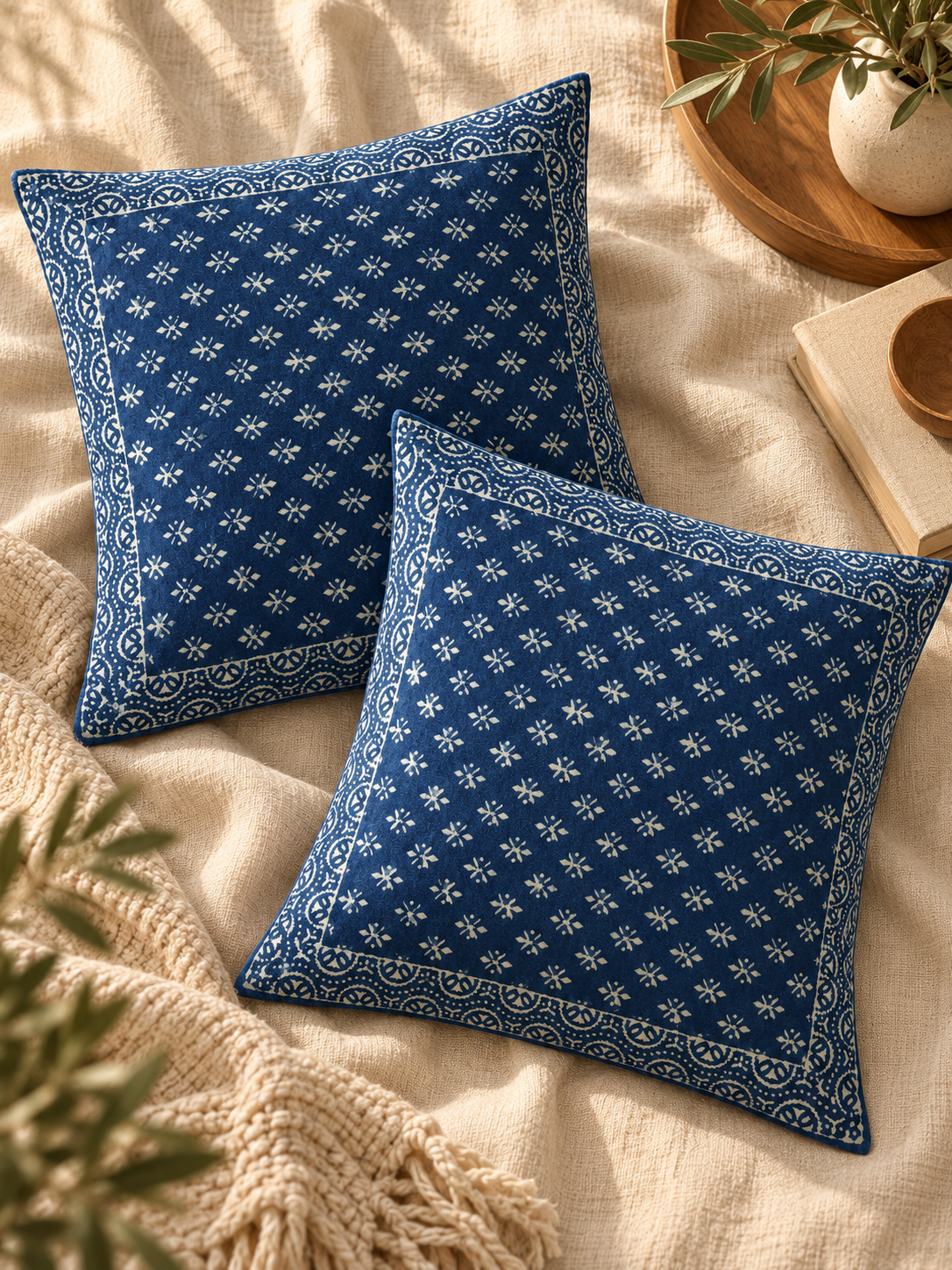 Indigo Print Cushion Cover