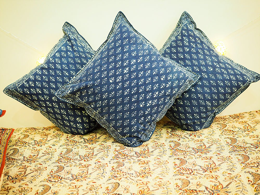Alternative view of Indigo Print Cushion Cover