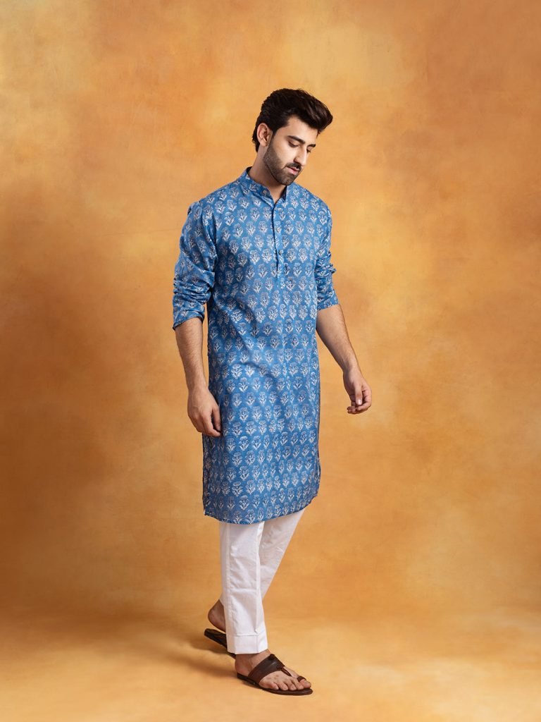 Azure Blossom Kurta