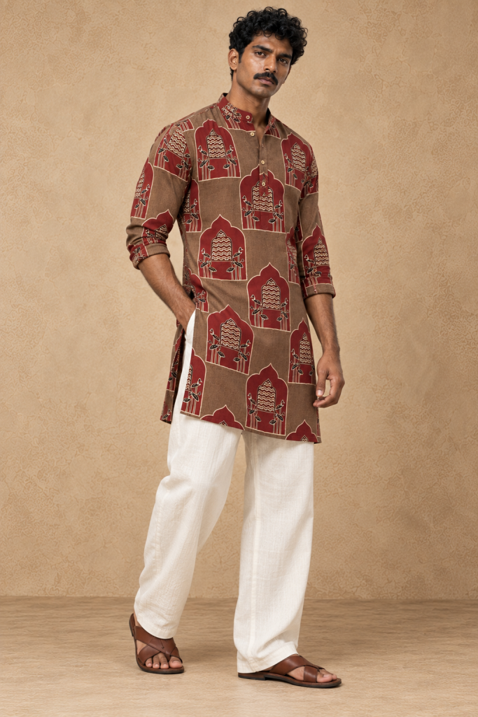 Aangan Arch Print Kurta — photograph 3
