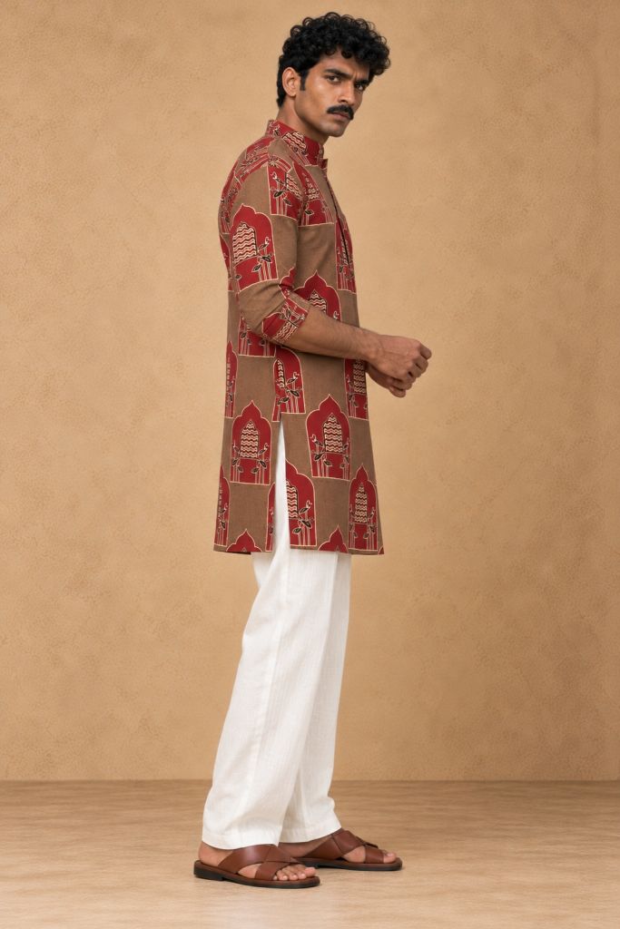 Aangan Arch Print Kurta — photograph 4