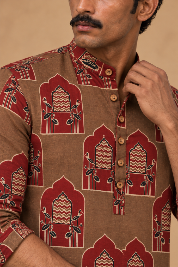 Aangan Arch Print Kurta — photograph 5