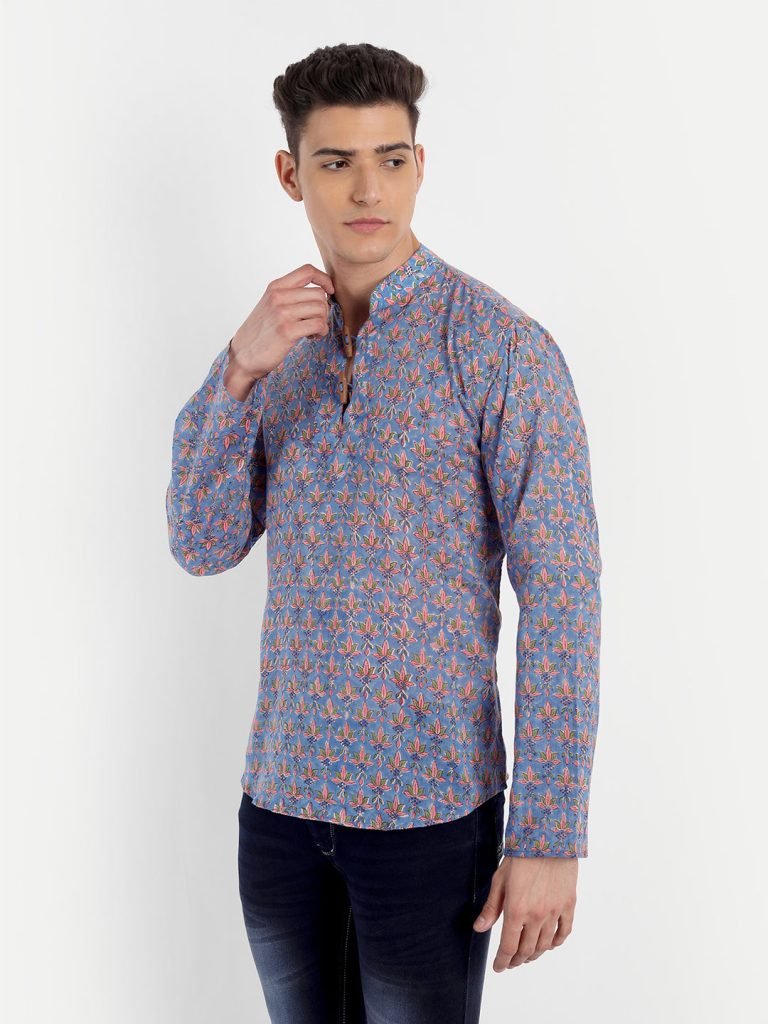 Pink Lotus Cotton Short Kurta — photograph 6